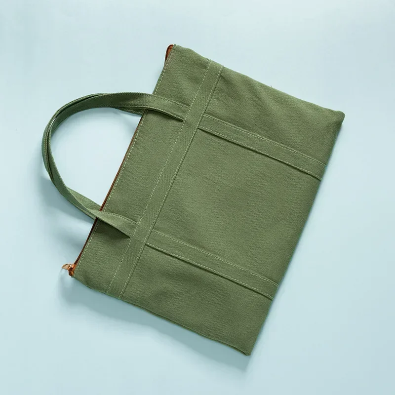 Bombs Case Canvas Portable Large Capacity A4 File Bag for Men, Conference File Organizing Bag, Business Storage Bag, A4, 1Pcs