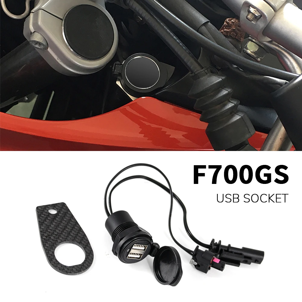 

For BMW F700GS F 700 GS F700 GS Motorcycle Dual USB Charger Power Adapter Cigarette Lighter Socket waterproof Plug Socket