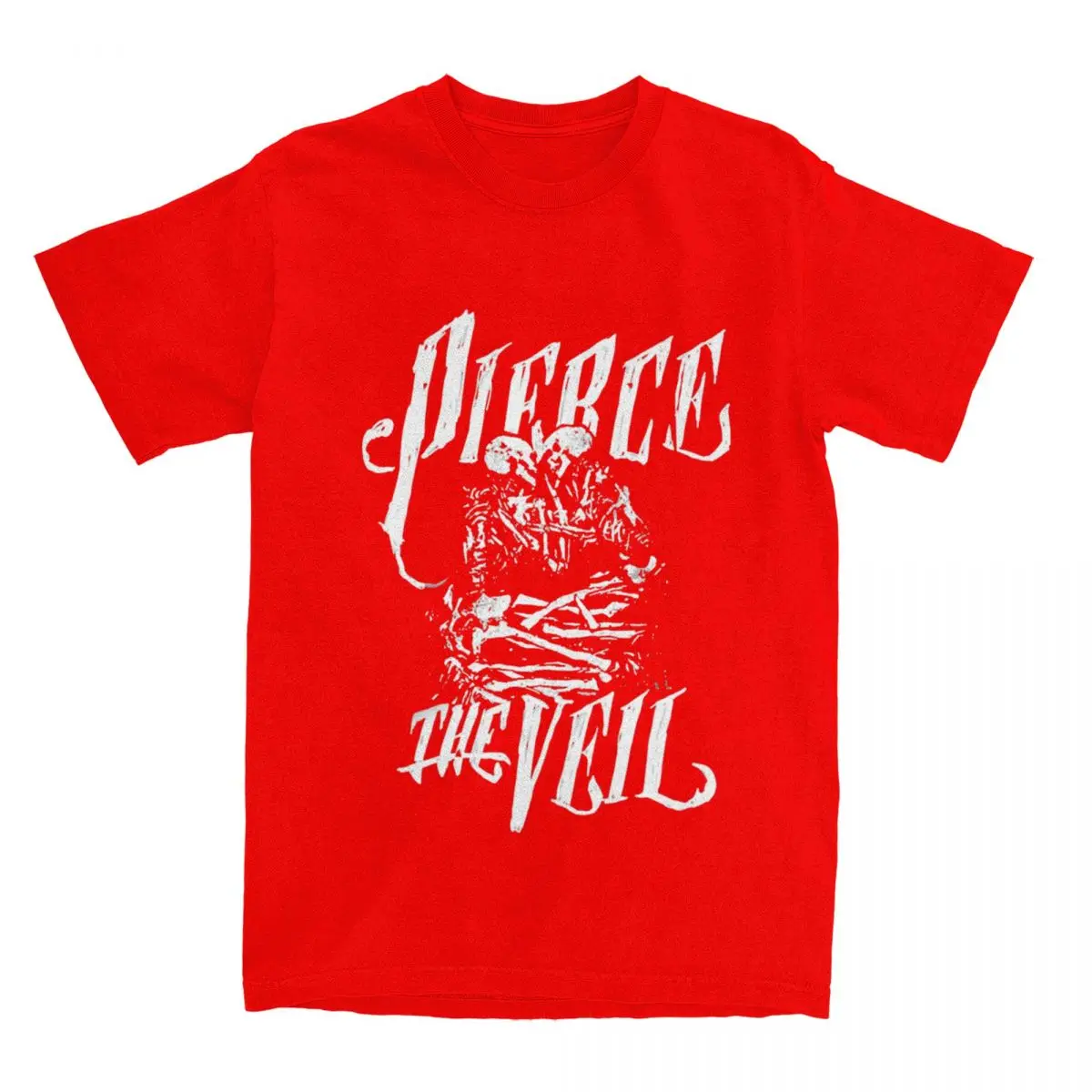 روك باند بيرس الحجاب قميص ميرش الرجال النساء الجرافيك تيز ملابس قصيرة الأكمام حجم كبير القطن للجنسين تنفس #4