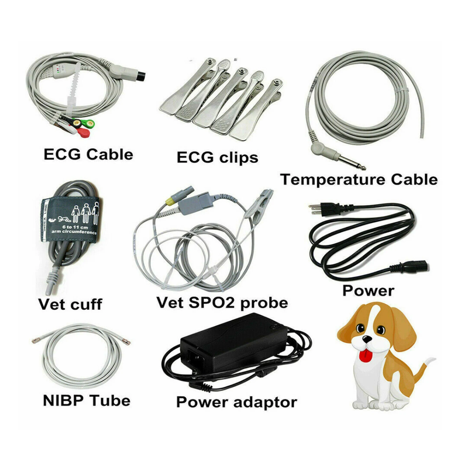 CMS6000-Vet veterinary patient monitoring pet dog cat vital sign monitoring veterinary diagnostic test kit