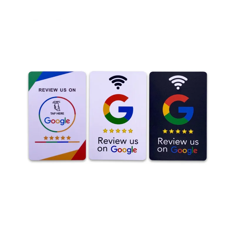 بطاقة قياسية من المصنع بمصدر مخصص للهاتف المحمول سريعة NFC بطاقة Google NTAG213/215 بطاقة أعمال المطاعم #6