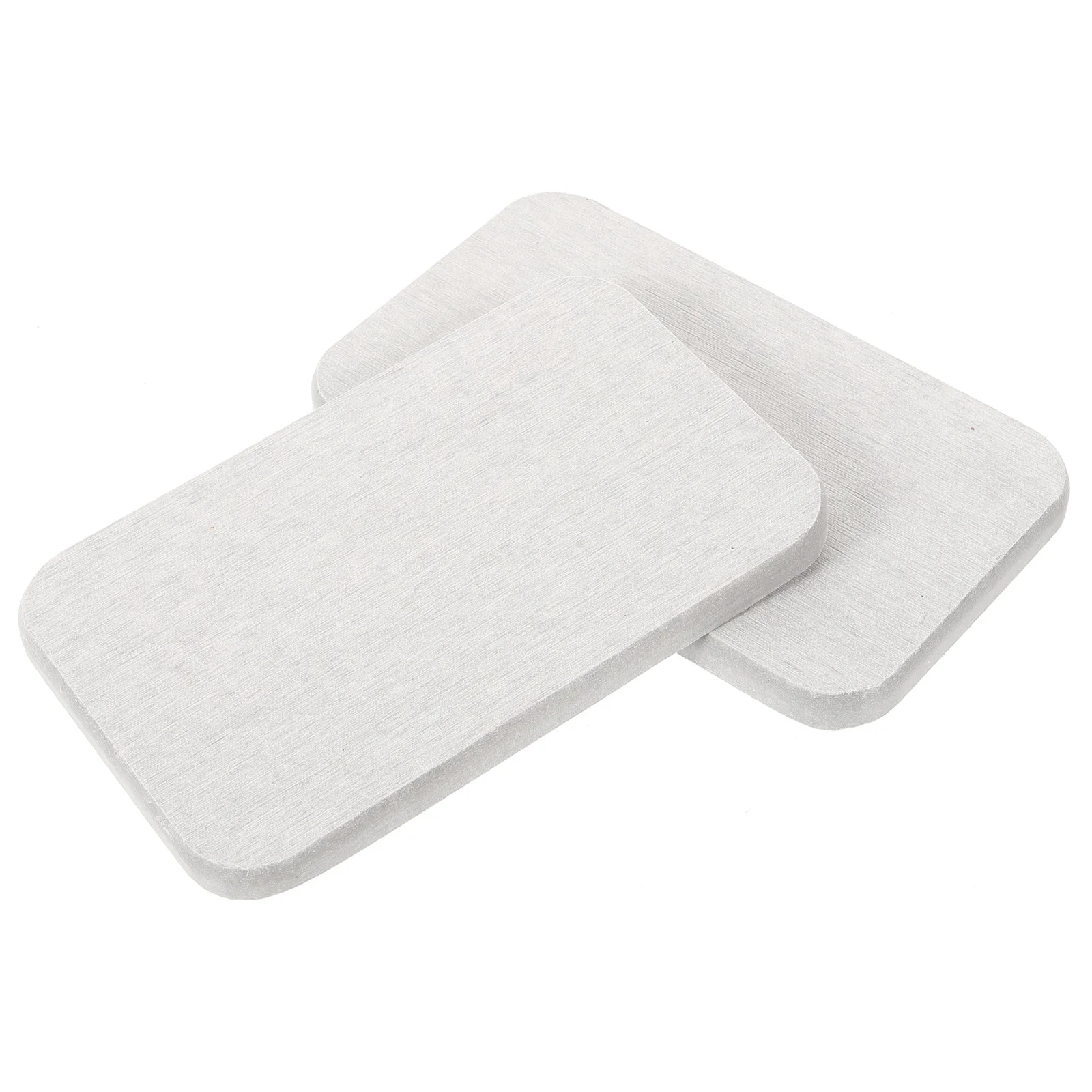

2Pcs Multifunctional Diatomite Soap Tray Easy Clean Nonslip Water Absorption Pad Grey Soap Dishes for Bathroom