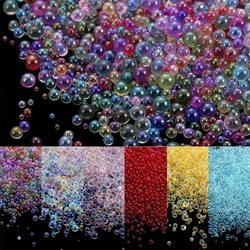 500pcs Mini Bubble Ball Beads Tiny Crystal Glass Bead For Silicone Mold UV Resin Epoxy Filler Resin Filling DIY Nail Art Decor