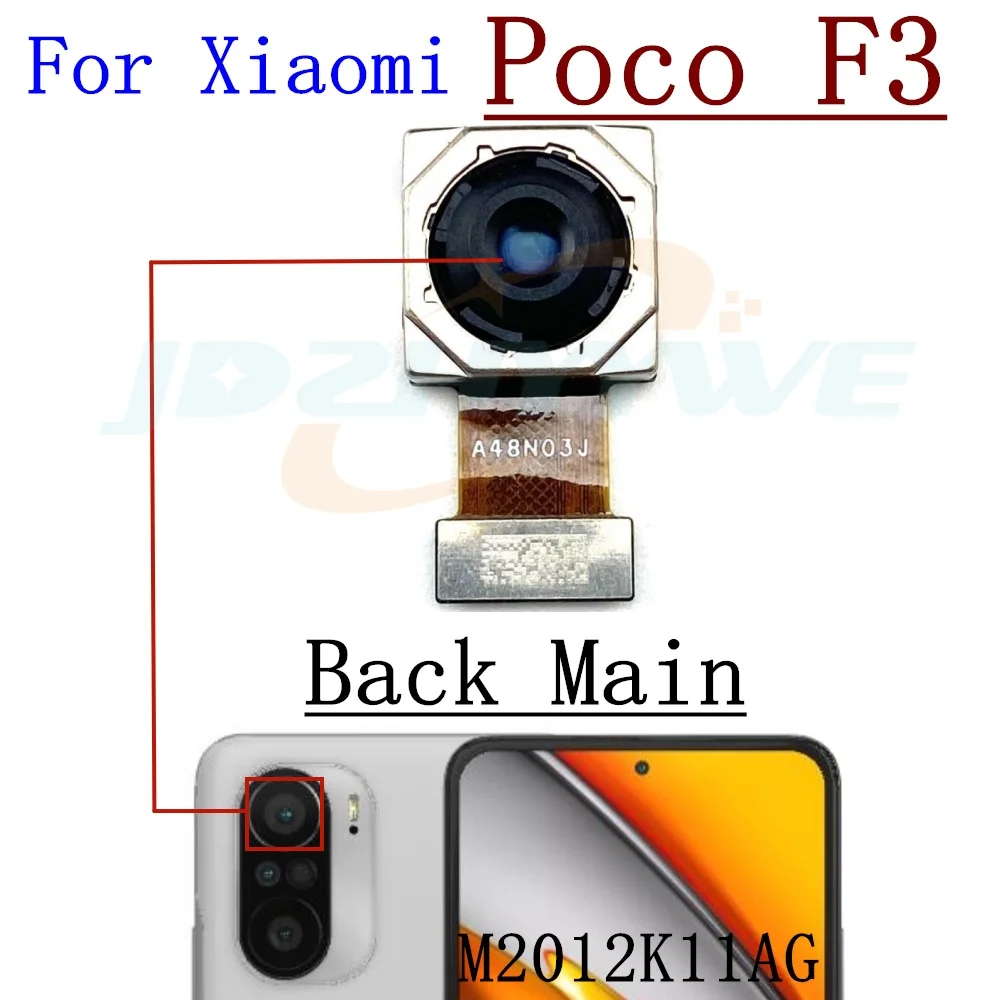 Rear Front Camera For Xiaomi Poco F4 F3 Frontal Selfie Facing Main Back Wide Camera Module Flex Cable Parts