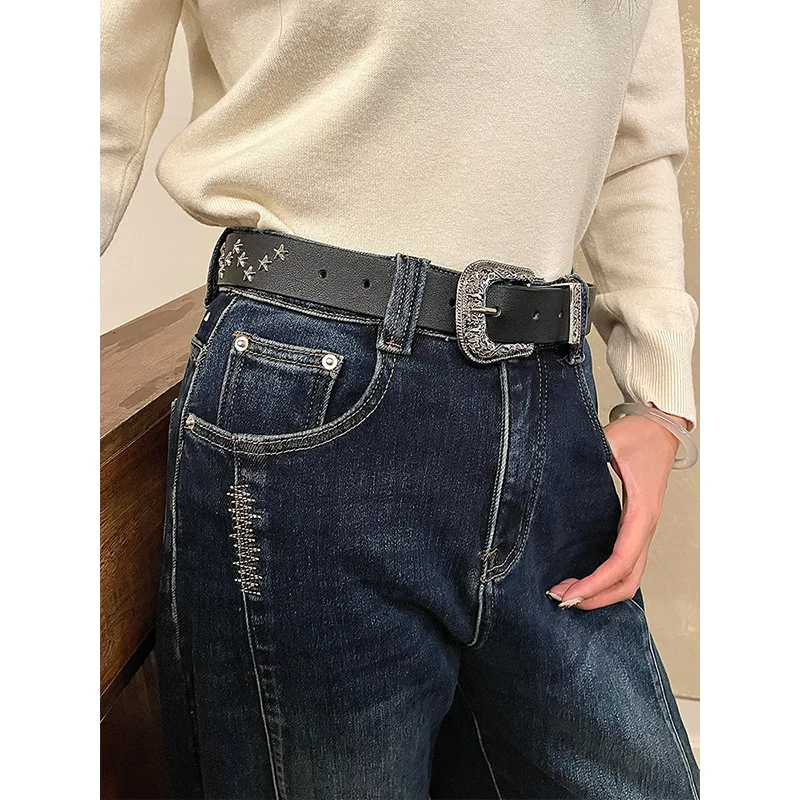 حزام ELFSACK عتيق من المعدن الصلب ثلاثي الأبعاد على شكل نجمة للنساء