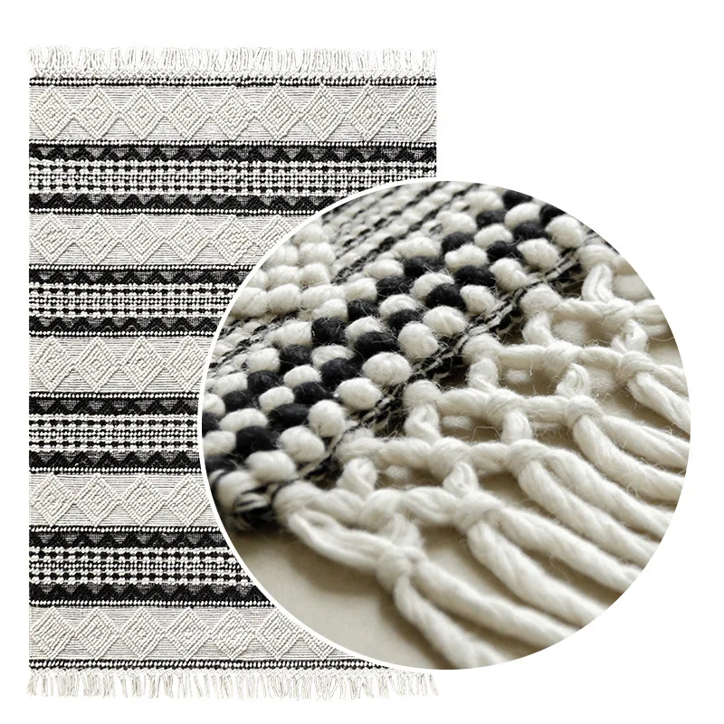 

Indian pure hand-woven, wool carpet, glue-free high-end environmental protection, Moroccan style