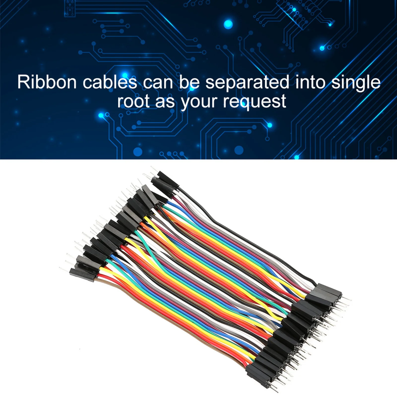 Jumper Wire Cable Jumper Wires Colorful 10cm Jumper Wires Kit 40pin M to F / 40pin M to M / 40pin F to F for Breadboard