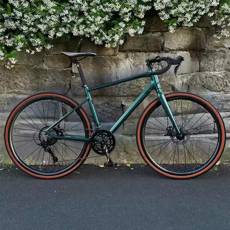 

Hydraulic Disc Brake Road Bike Long Distance Gravel Bikes 18 Speed Aluminum Alloy Internal Alignment Freameset 700x35C Tyre