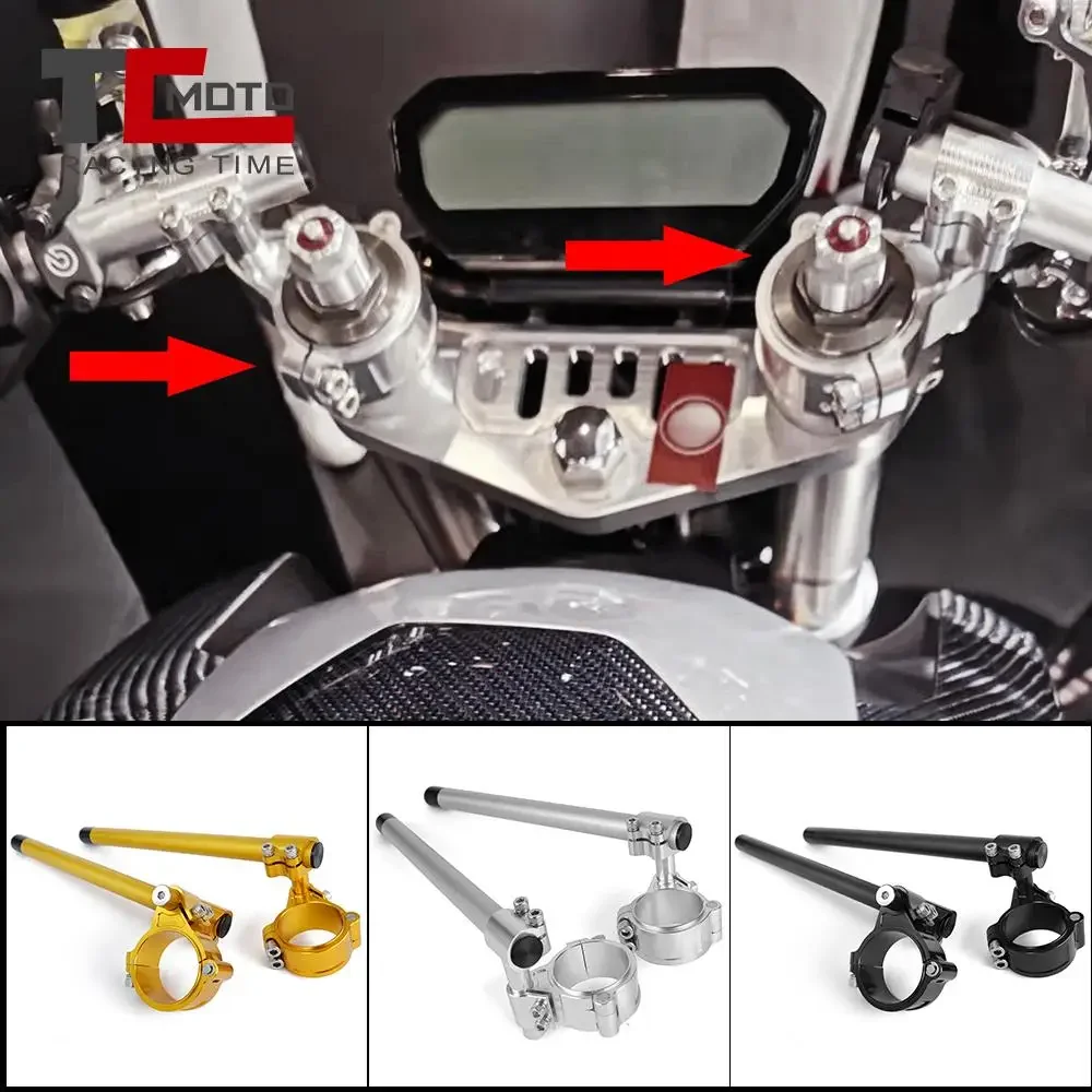 

37MM 45MM 51MM 52MM 58MM Racing Riser Raised Higher Clipon Clip on Adjustable Motorcycle Handlebar Handle Bar Fork Clamp