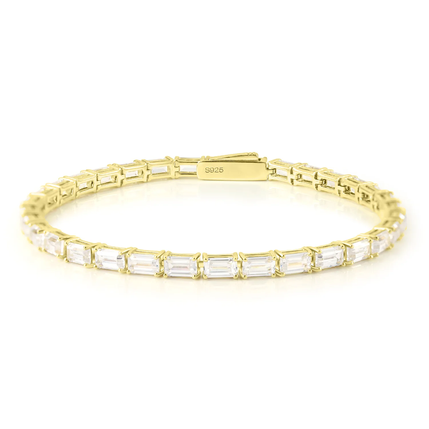 

Браслет-цепочка Butterflykiss из 100% стерлингового серебра 925 пробы с муассанитом изумрудной огранки 3*5 мм, цвет D, сертифицированный GRA, ювелирное изделие