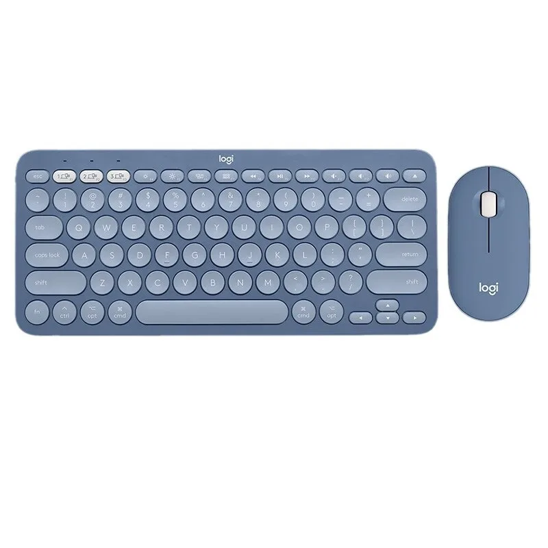 Original Logitech PEBBLE 2 COMBO Wireless Keyboard Mouse Combos Set Home Office Quiet Mouse Keyboard For Windows Pad Android IOS