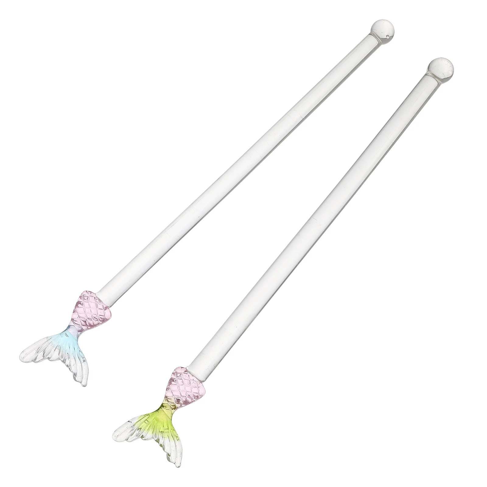 

2pcs Creative Stirring Sticks Glass Swizzle Stick For Mixing Drinks Bar Tool Lovely Stirrer Efficient Anti-Skid Design