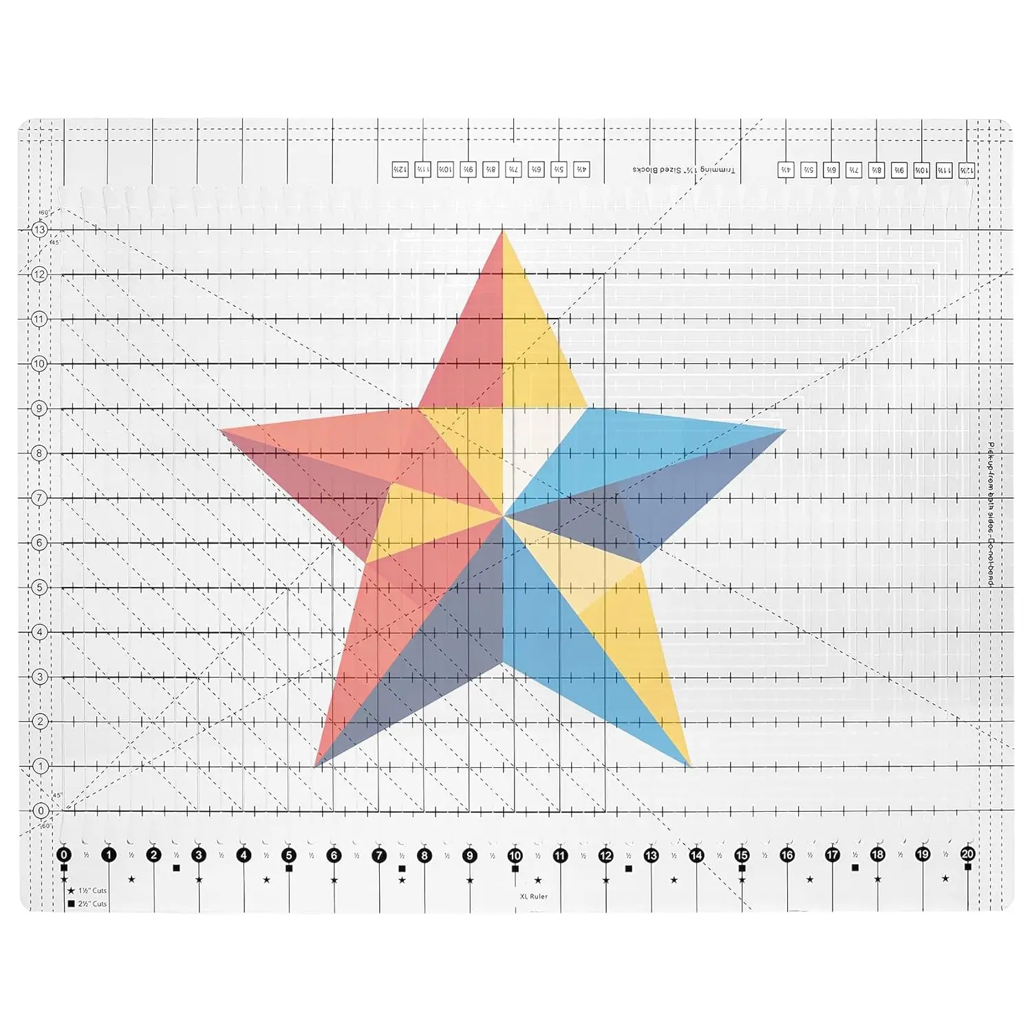 

Улучшенная прозрачная сверхбольшая линейка для квилтинга с выемками, длинные линейки XL для точного шитья, квилтинга и рукоделия