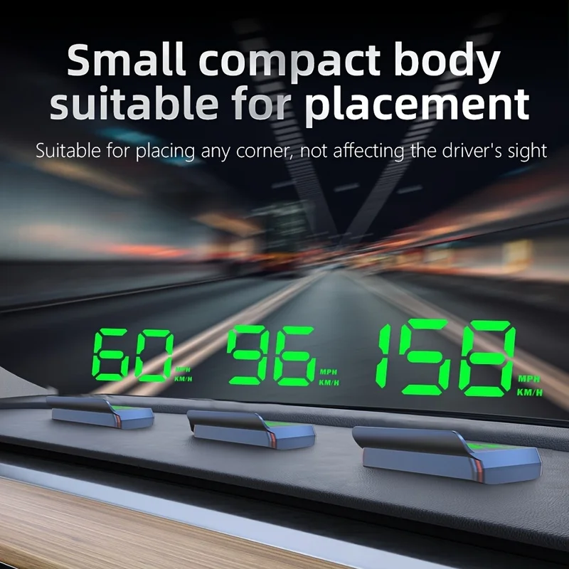 In-car head-up display/Head-up Display+License plate，Supports switching between kilometers and miles！CarHUD，Front windshield spe
