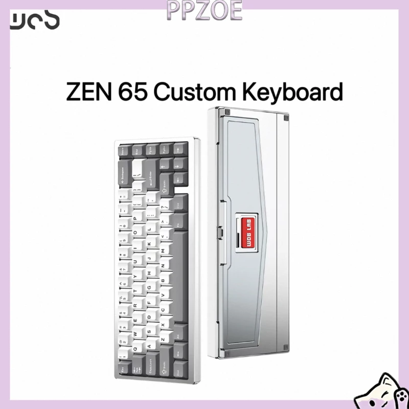 WOB ZEN65 Custom Keyboard Kit,65% Tri-mode BT 2.4G Wireless Wired,Hot-swappable Mechanical Keyboard for Gaming Office