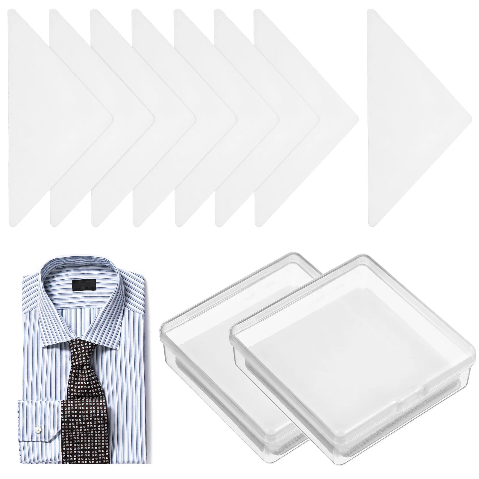 60 Pcs Collar Sticker Shirt Stays Formal Wears Supports Heated Paper Cup Pvc Practical Suit Shirts Men's