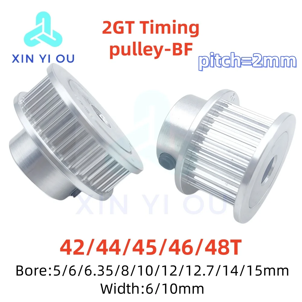 GT2 توقيت بكرة-BF 42/44/45/46/48 الأسنان تتحمل 5/6/6.35/8/10/12/12.7/14/15 مللي متر درجة الأسنان = 2 مللي متر عرض الحزام 6/10/15 مللي متر أجزاء طابعة ثلاثية الأبعاد #1