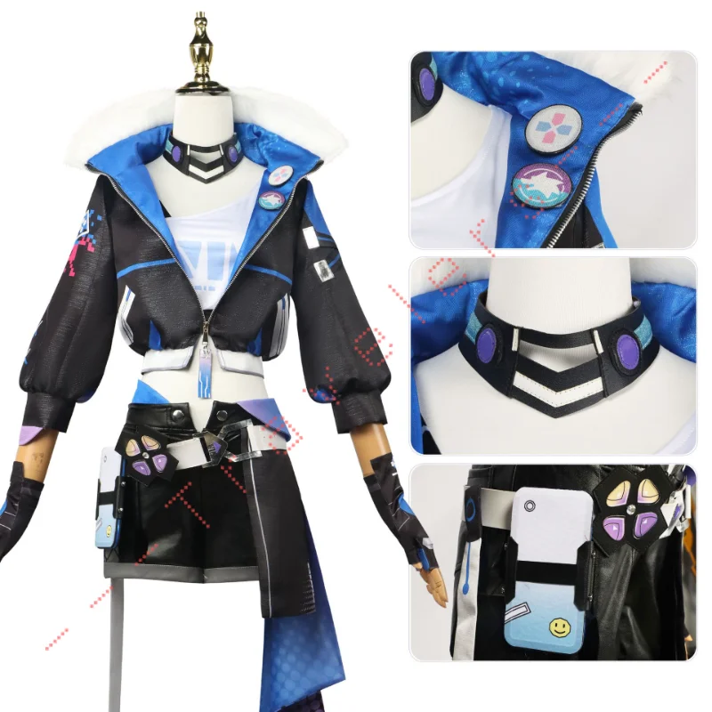 Silver Wolf Cosplay Honkai Star Rail Costume parrucca gioco uniforme occhiali orecchini Stellaron Hunters Hacker Halloween Party Women