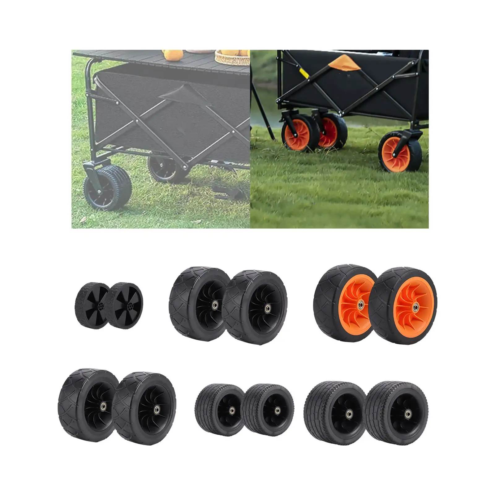 2 Pieces Shopping Cart Wheel Travel Wear Resistant Wheels for Shopping Cart