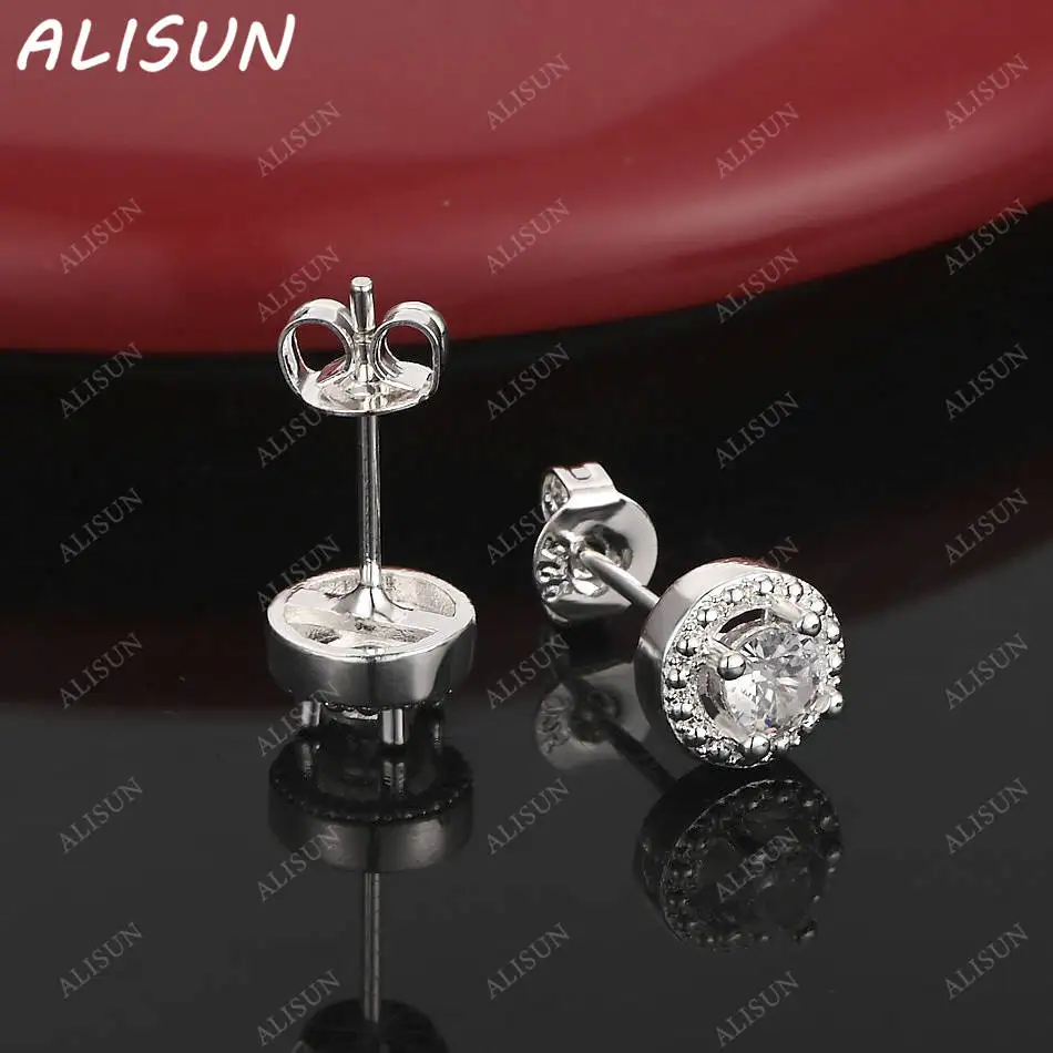 

ALISUN 925 Sterling Silver Zircons Earrings Stud Earrings For Women Anniversary Gift Popular Wild Fashion Romantic Jewelry