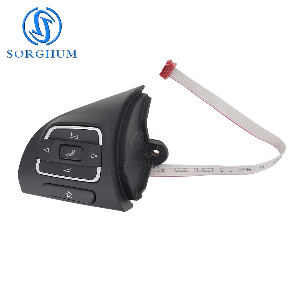 SORGHUM Car Steering Wheel and Multimedia Button Multifunction Switch For Volkswagen Golf MK6 Tiguan Jetta 5C0959537B 5C0959538B