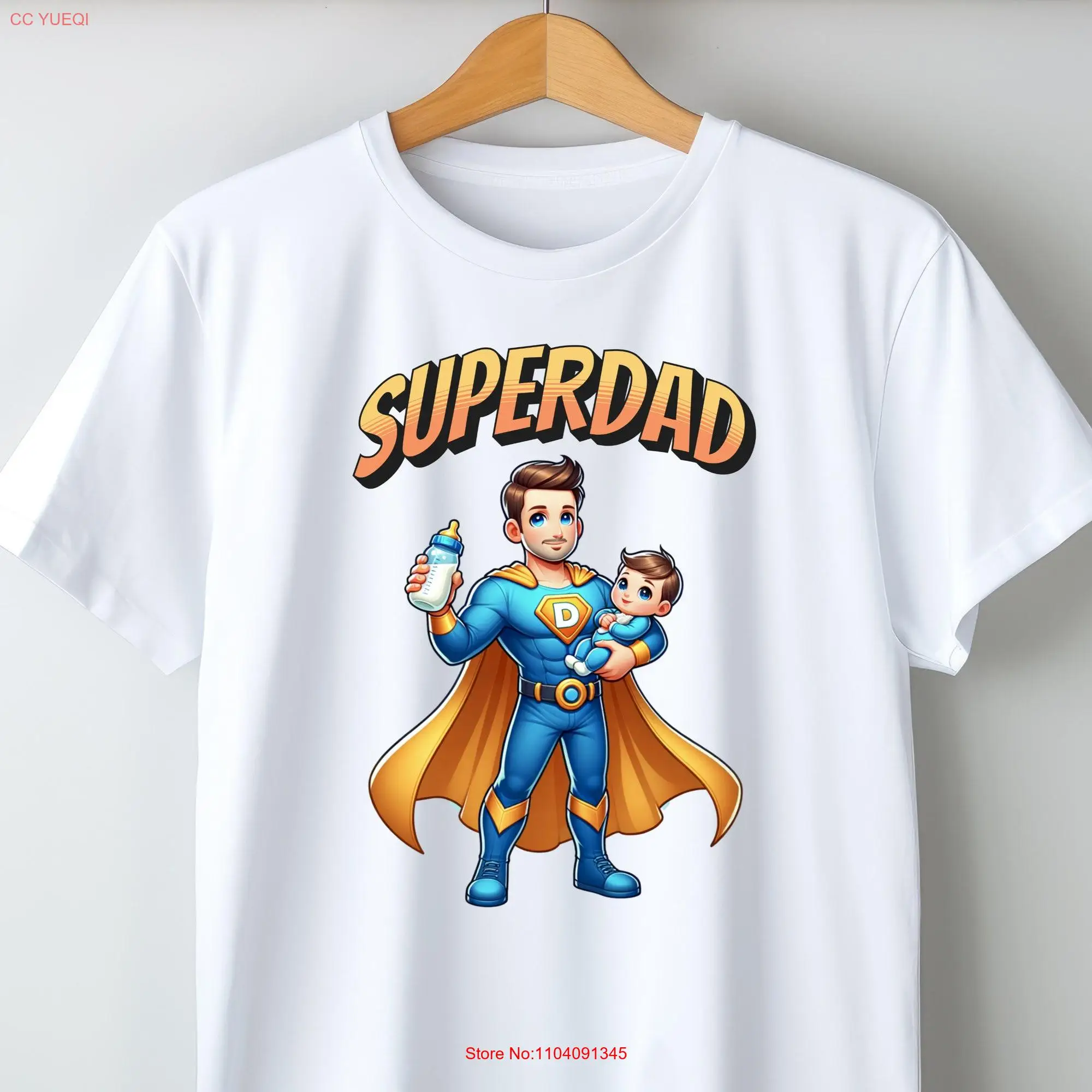 Superdad t shirt for best step dad present from loved one wife son or daughter as birthday fathers day