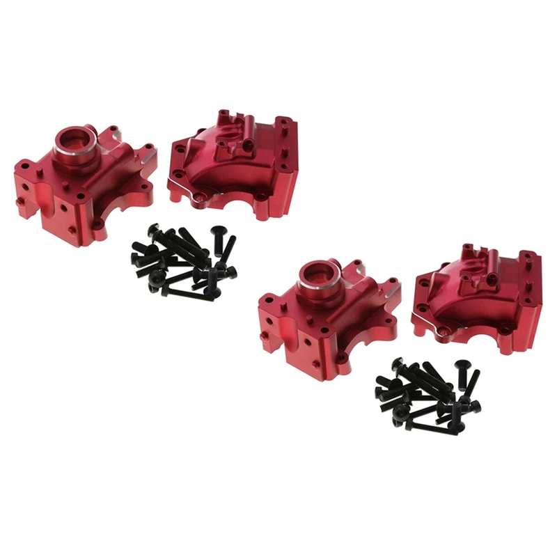 

2 Set Aluminum Front And Rear Bulkhead Gearbox Housing 9529 For 1/8 Traxxas Sledge RC Car Upgrades Parts