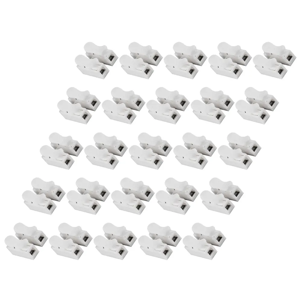 

25pcs White Quick Splice Wire Connectors Lighting Terminal Blocks Electric Clamp Cable High Temperature Resistance Push-in