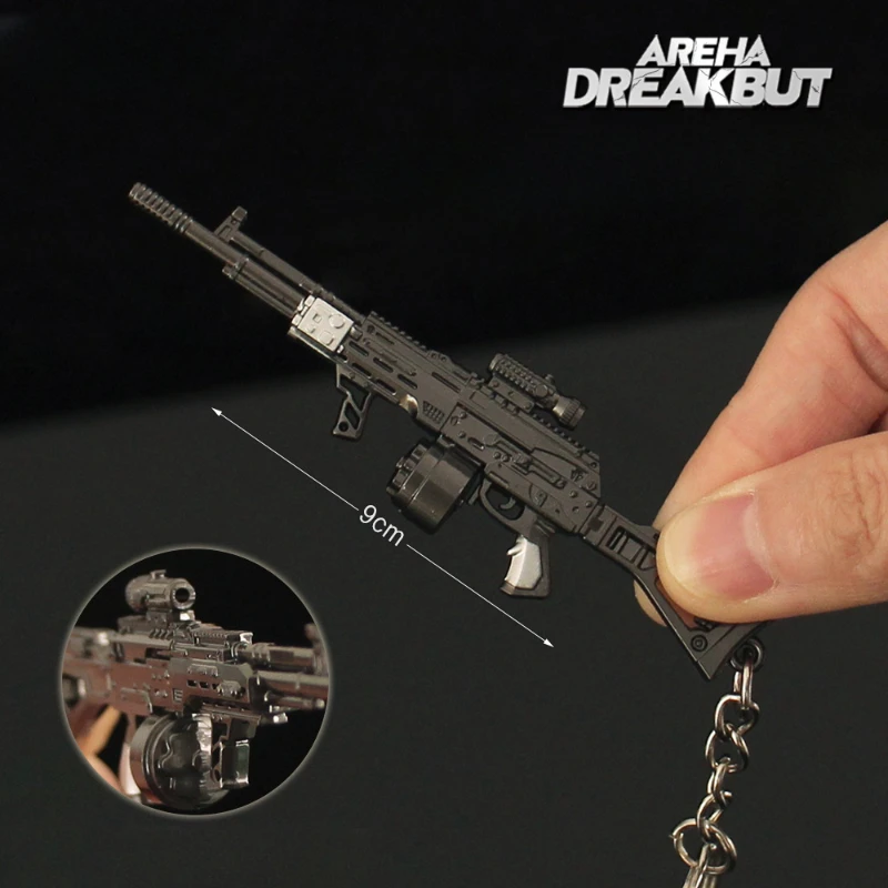 9cm 새로운 아레나 브레이크 아웃 게임 주변기기 모델 업그레이드 버전 금속 키 체인 펜던트 컬렉션 생일 축제 선물 완구