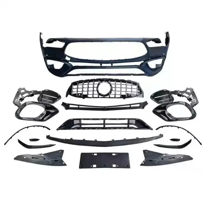 W118 CLA45 Style Full Front Bumper PP Body Kit for CLA Class W118 CLA200 CLA250 CLA300 Car Bumper with Grille