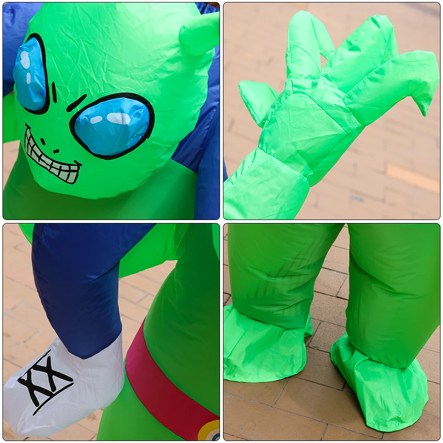 2025 أحدث StyleFunny الغريبة نفخ أزياء مسرحية الكبار الذكور والإناث تأثيري هالوين عيد الميلاد زي الكرة