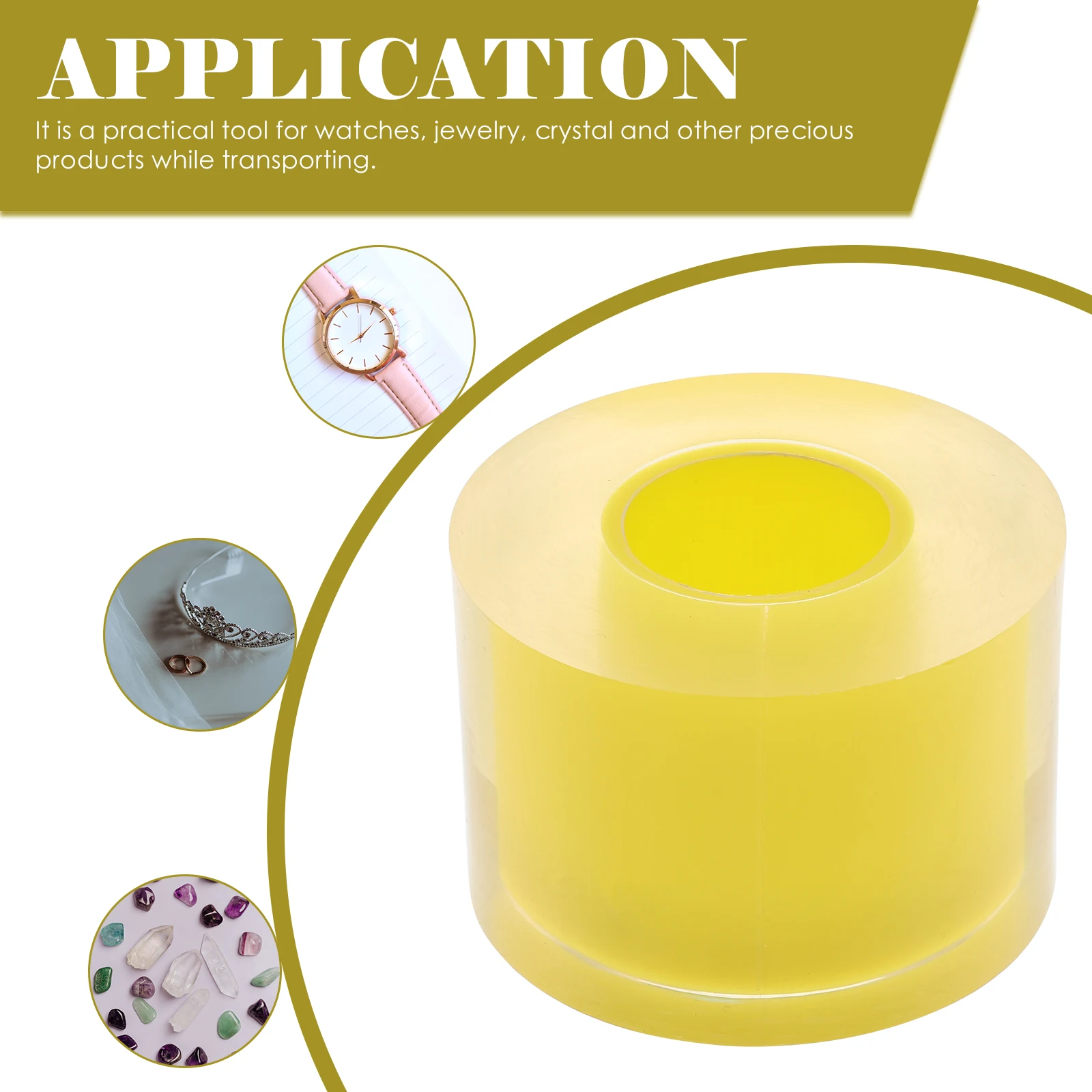 

1 Roll Transparent Stretchable Anti-Static Protective Wrap Cuttable Jewelry Watch Film Household Multi-Function Film