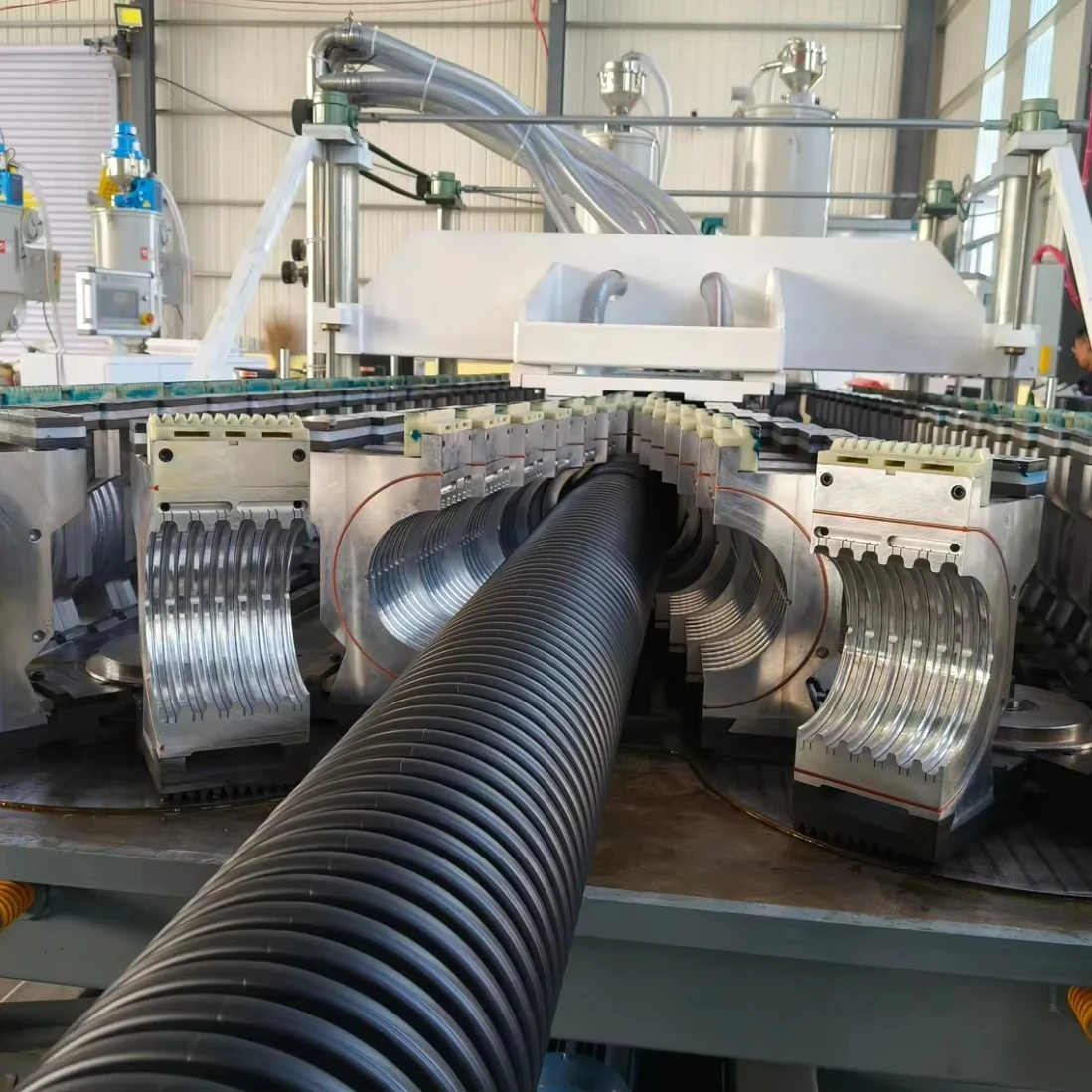 High Speed 110 to 315 mm DWC Hdpe Plastic Double Wall Corrugate Culvert Pipe Line Making Machine for Underground Drainage System