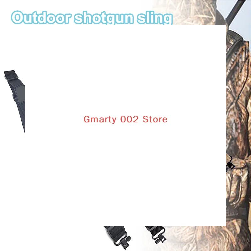 2-Point Harness With Swivels Shoulder Pads Shoulder Strap Length Nylon Adjustable Shoulder Straps For Outdoors Hunting Shooting