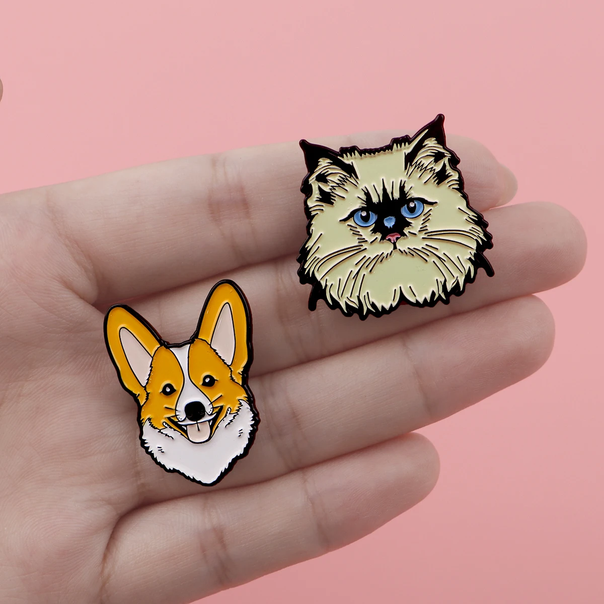 Cute Cats and Dogs Enamel Pin for Backpacks Gift Brooches Manga Badges on Backpack Brooch for Clothes Jewelry image 5