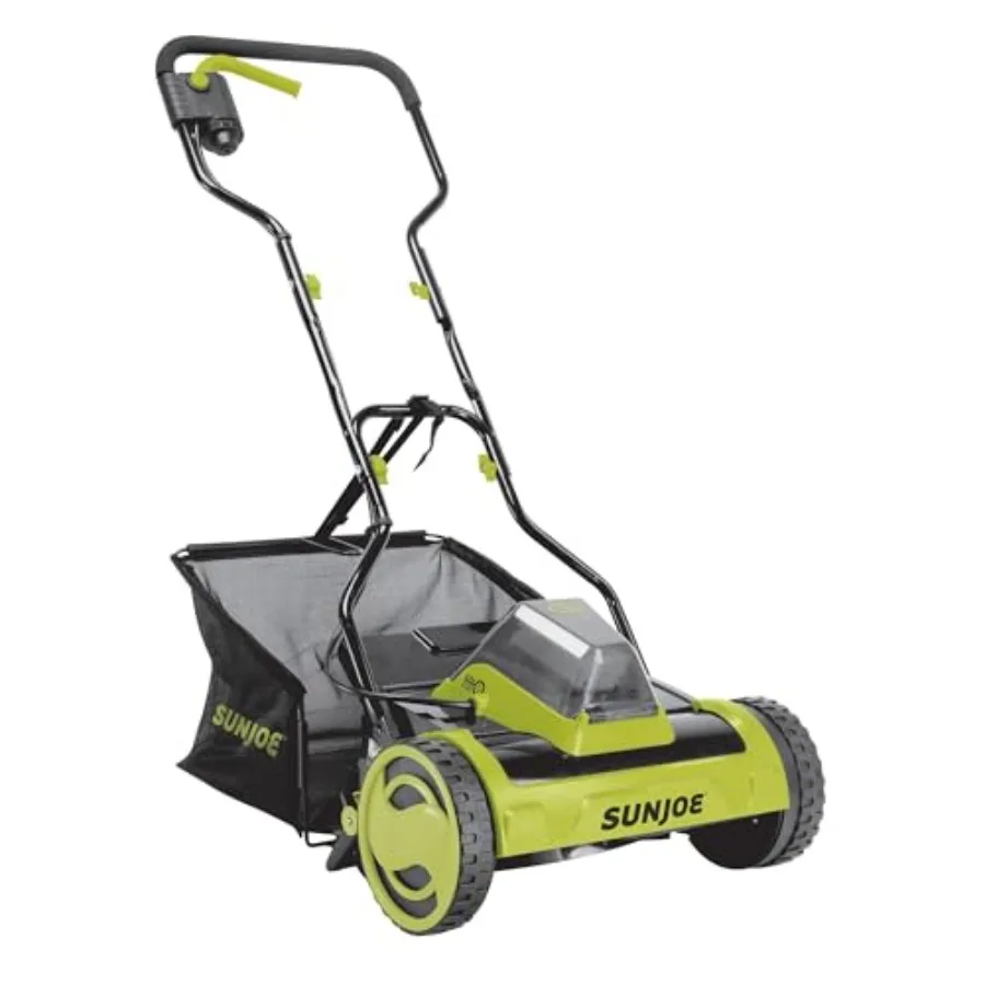 

Аккумуляторная электрическая газонокосилка с мешком для сбора травы на 11,9 галлонов, шириной скашивания 15 дюймов, двигателем 360 Вт — мощный триммер для сада и огорода