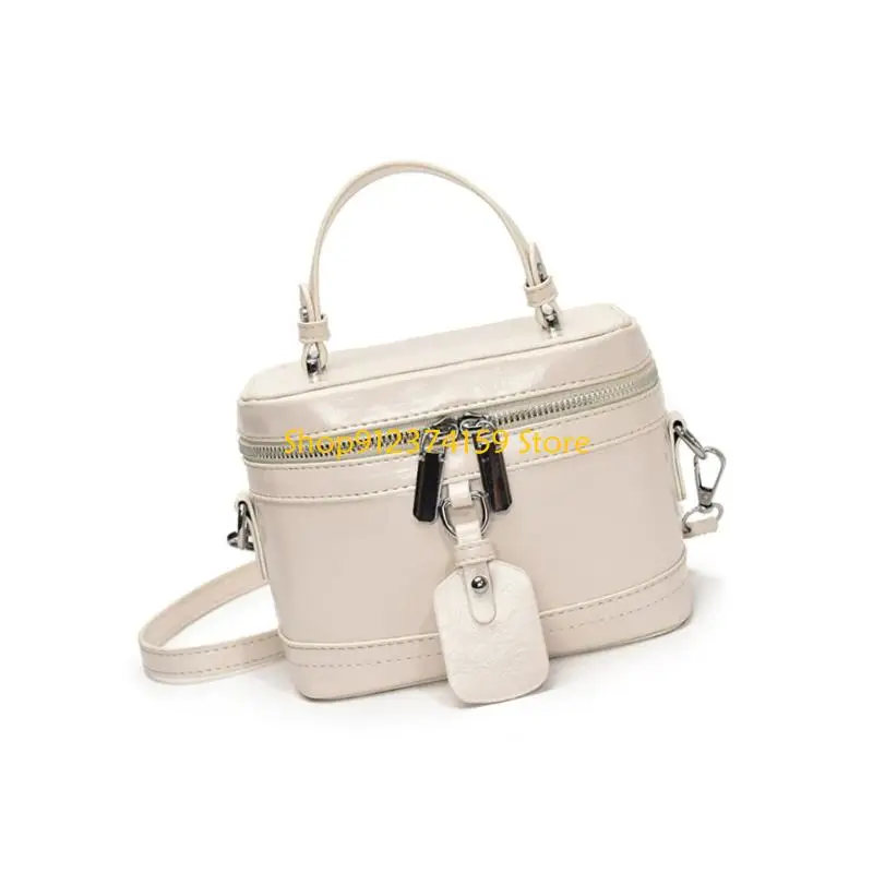 G5AE Women Crossbody Bag PU Leather Shoulder Bag Top Handle Handbag Fashion Box Bag