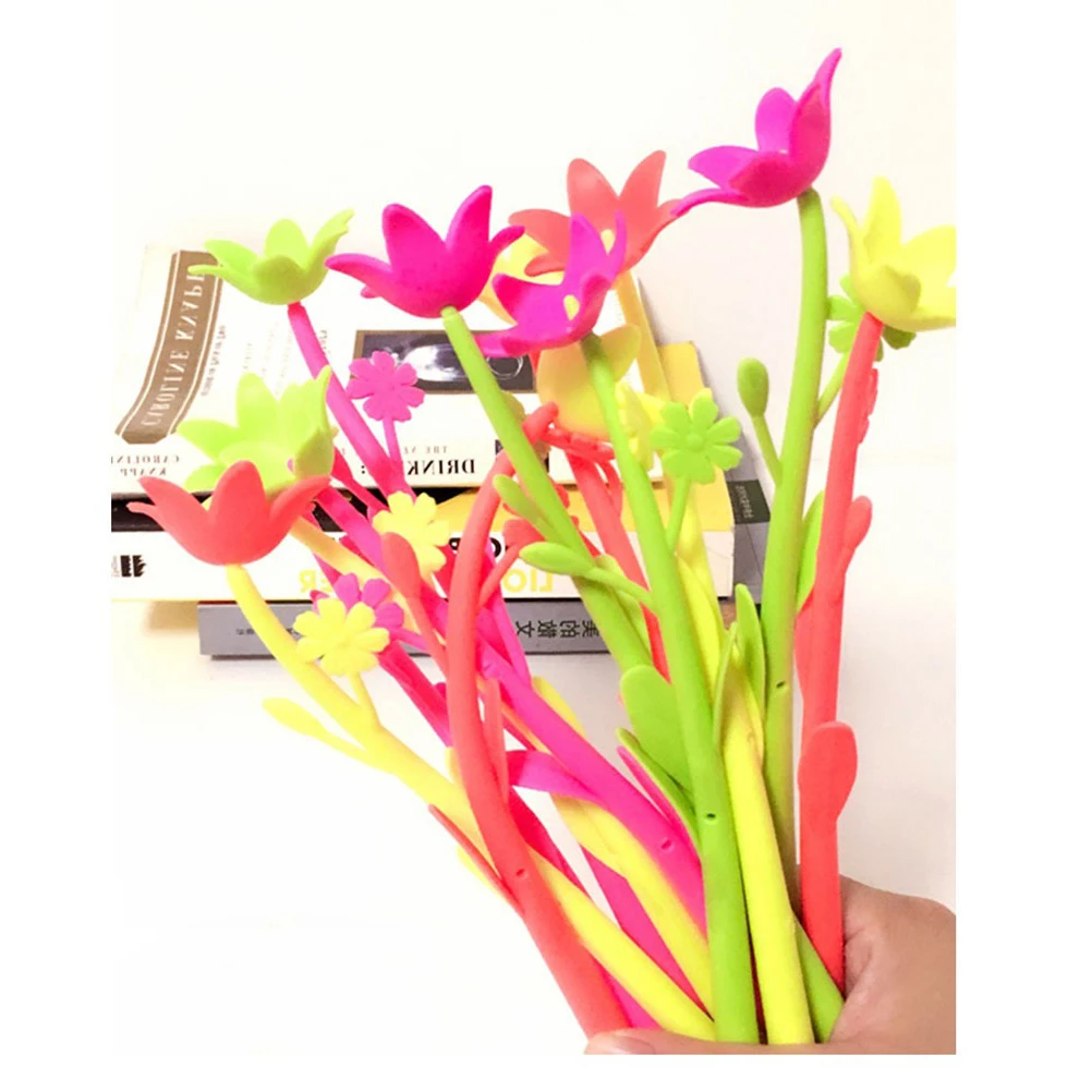 

12 -Count Plant Water Pen Flower Gel Cartoon Pens Flowers and Plants for Kids Student