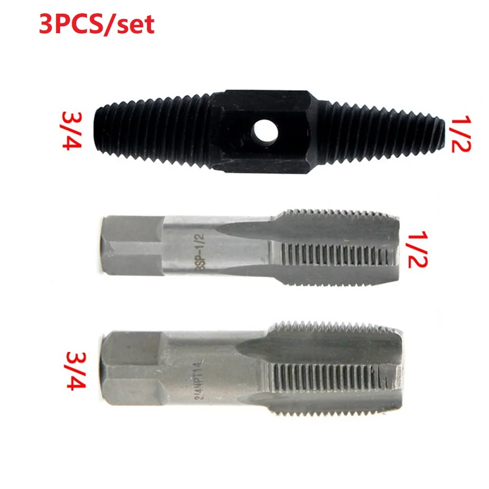 Easy to Use Wire Screw Extractor  3pcs 12 34In Set  High Carbon Steel Construction  Suitable for Ordinary Screw Removal