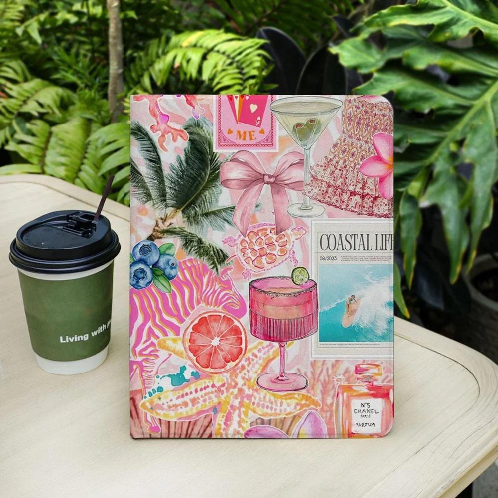 

Cute girly pink collage iPad Case for iPad 10.9 9.7 iPad 7/8/9/10 Air 5 4 Case iPad Pro 11'' 12.9'' iPad Pro 2022/2021 Mini 6