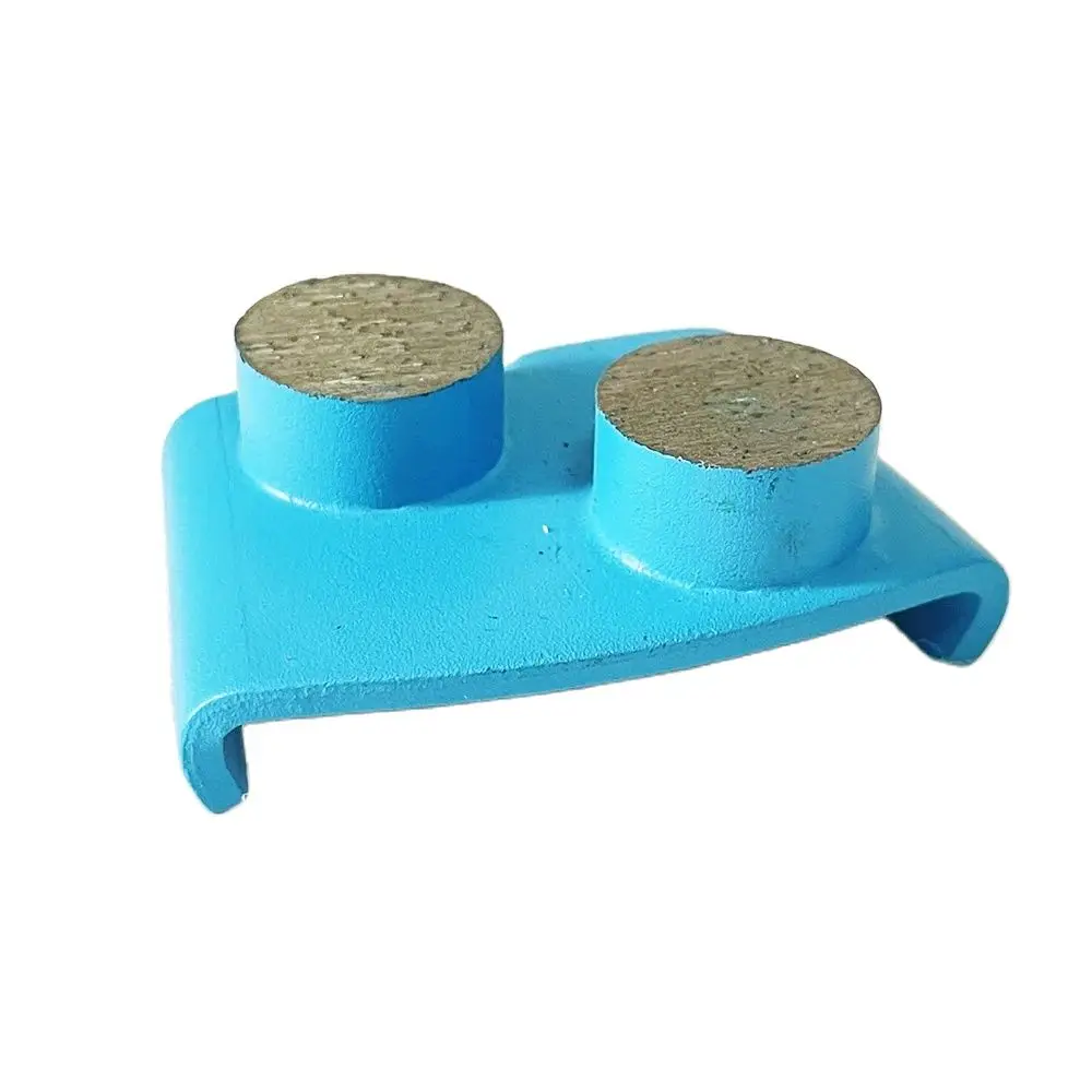 1Pc Diamond Trapezoid Metal Pad Card Slot Buckle Grinding Block Concrete Cement Marble Granite Stone Terrazzo Floor