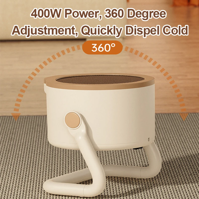500W Portable Desktop Electric Heater Warm Air Blower Heating Ceramic Space Heater With Tip Over Protection For Home Use