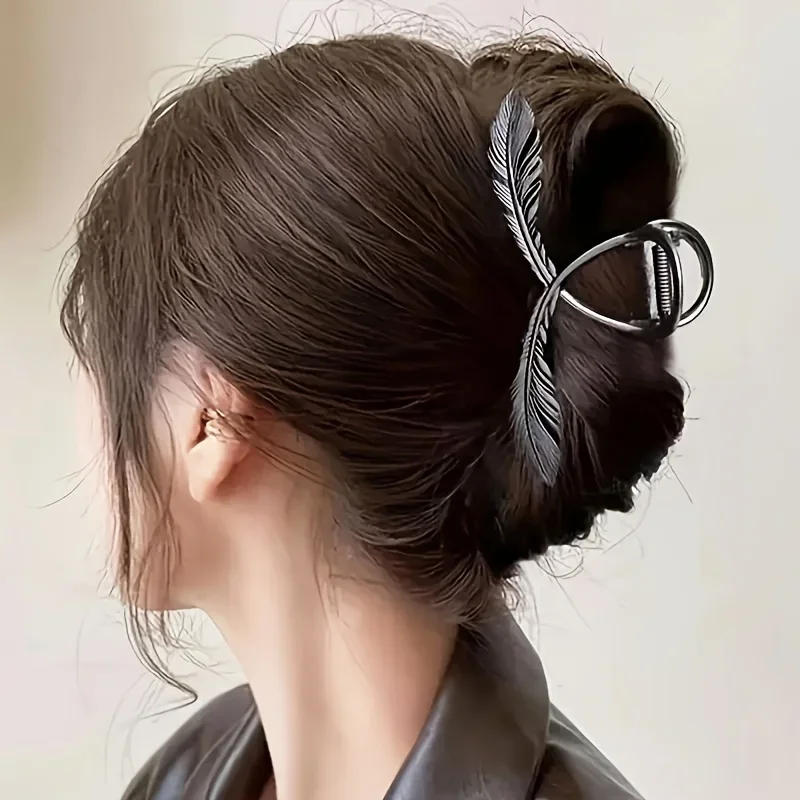 مشبك إمساك ريش نفضي كلاسيكي بارد، حجم الشعر، دبابيس الشعر، شعر لوحة تويست للسيدات، دبابيس شعر متقاطعة كبيرة وعالية الجودة