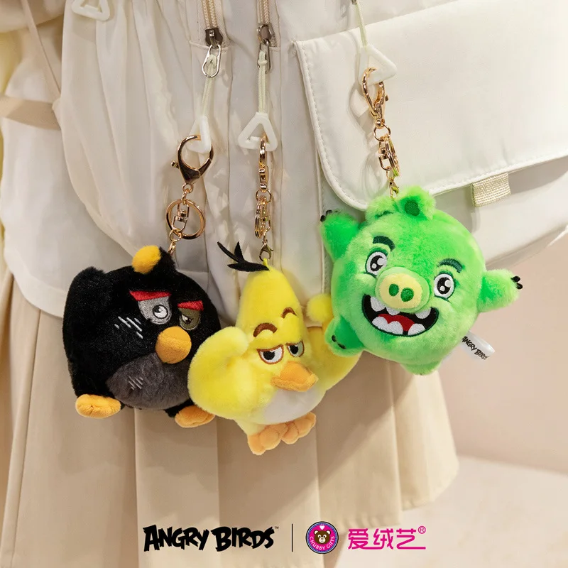  Angry Birds Plush Pendant Soft Stuffed Animal Assorted Characters Red Yellow Blue Green Pig Bird Monkey Duck for Kids And Fans