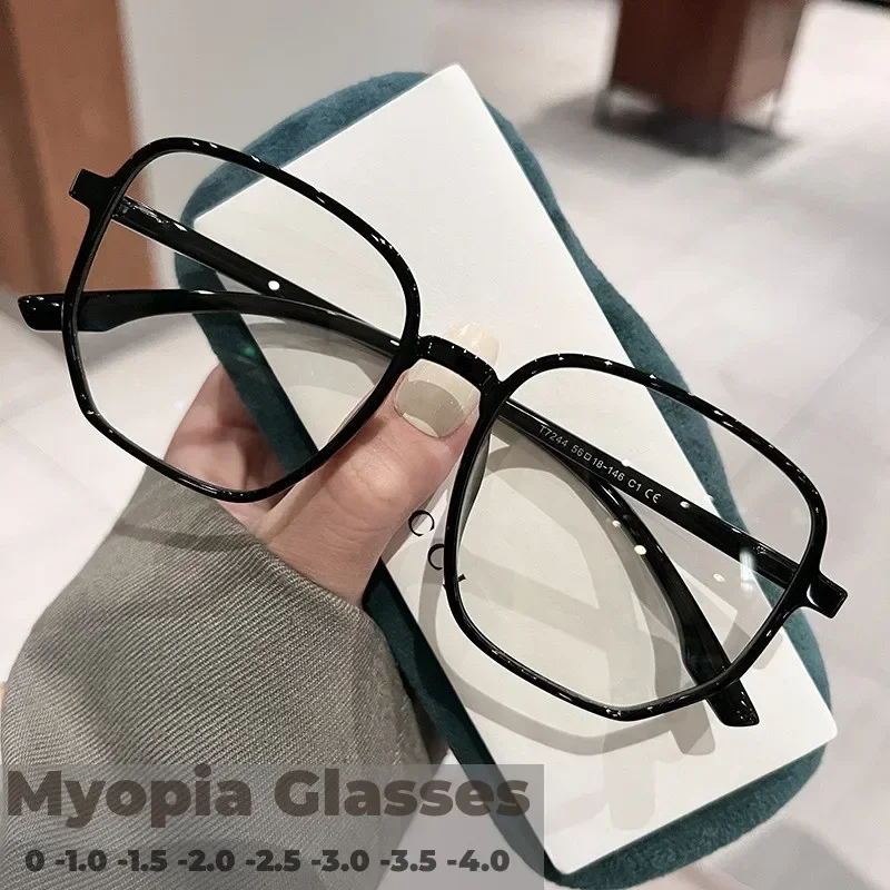 Fashion Women Myopia Glasses Anti-blue Light Near-sight Eyeglasses Goggles Men Unisex Eye Protection Computer Glasses 0 To -4.0