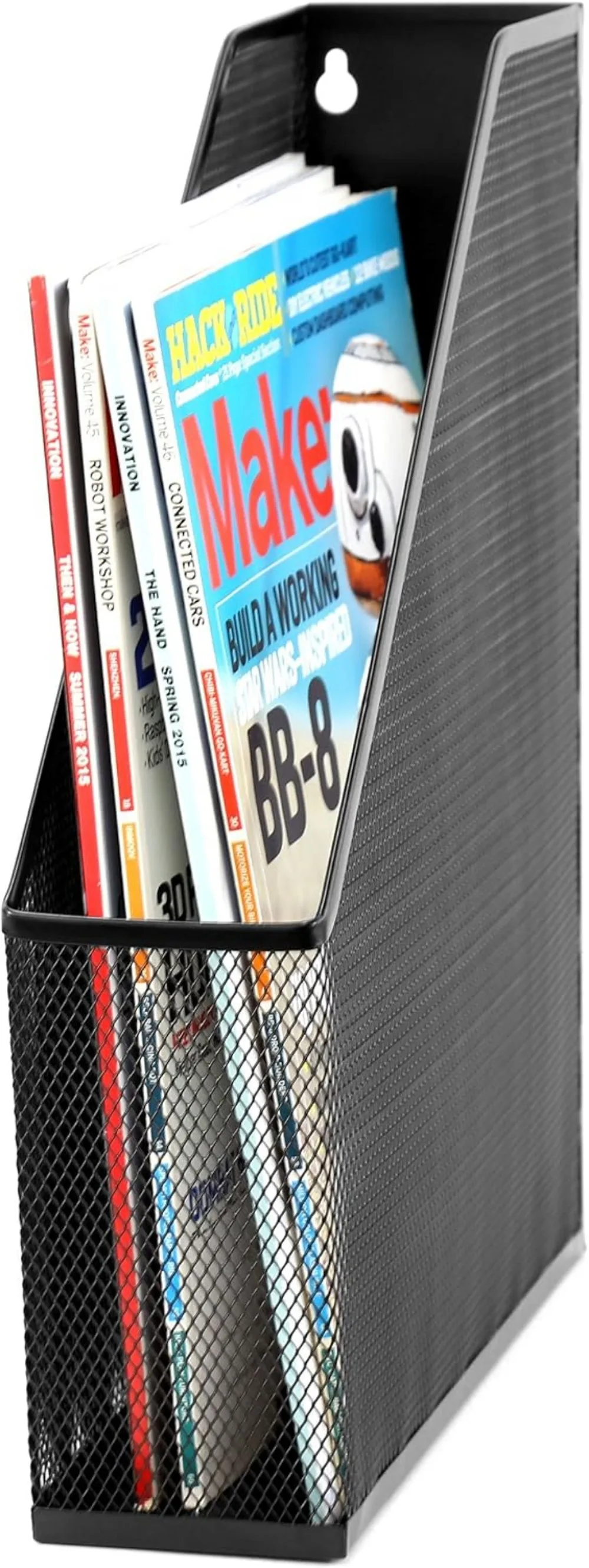Mesh Steel Magazine File Holder, 12.5