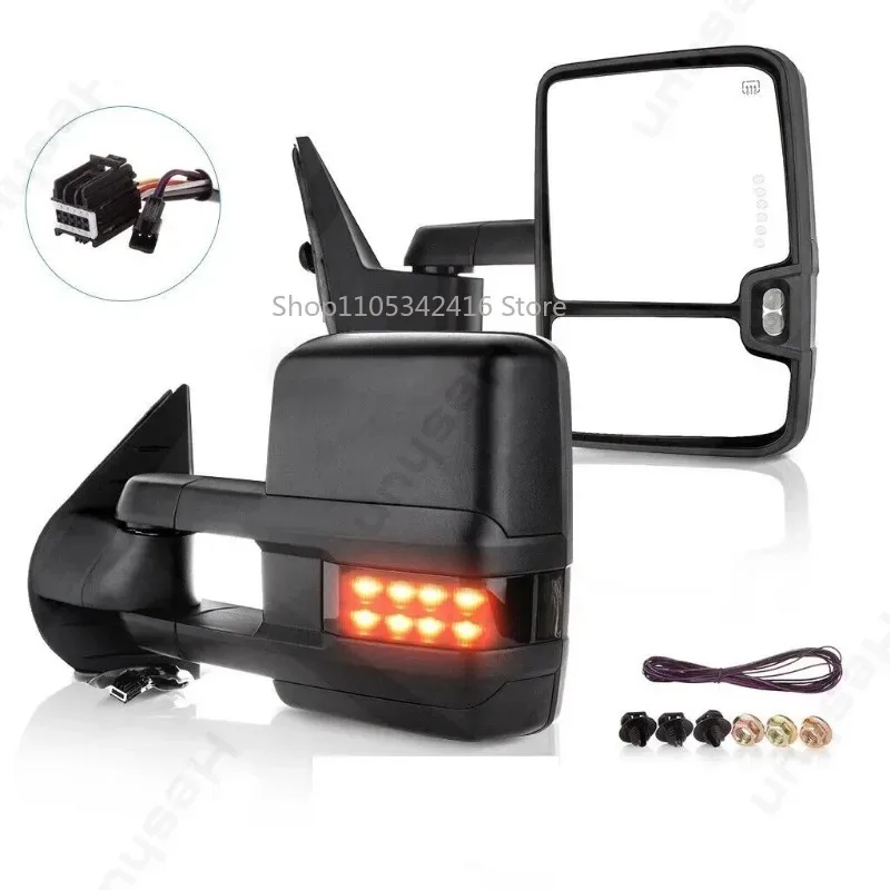 Pair Powered Heated Towing Side Mirrors For 2014-2018 Chevrolet Silverado GMC 1500 2500 Sierra 6.0L Car Accessories