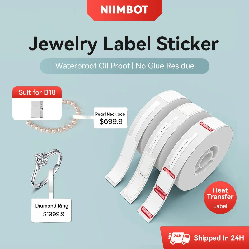 Niimbot Jewelry Price Label Mini Label Printer Sticker Portable Thermal Label Stickers Self-Adhesive Waterproof For D110 D11