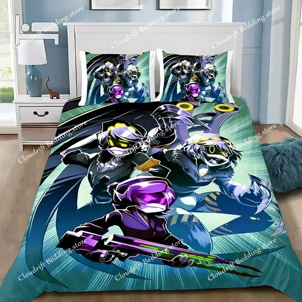 Murder Drones Cartoon Printed Bedding Sets Exquisite Bed Supplies Duvet Cover Set Bed Comforter Polyester Set