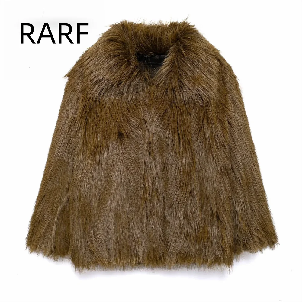 

Women's clothing autumn and winter new products fashionable temperament versatile artificial fur effect short coat jacket